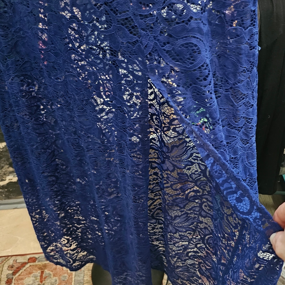 Guess Cobalt Blue Lace Maxi Skirt